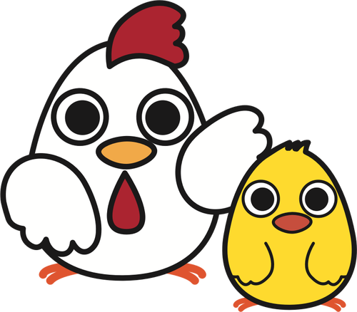 Chicken With Chick Clipart