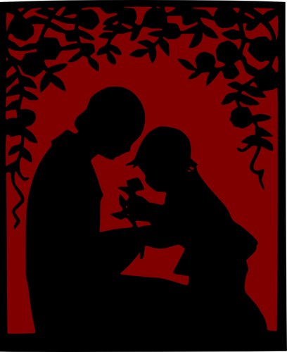 Mother And Child Scenery Clipart