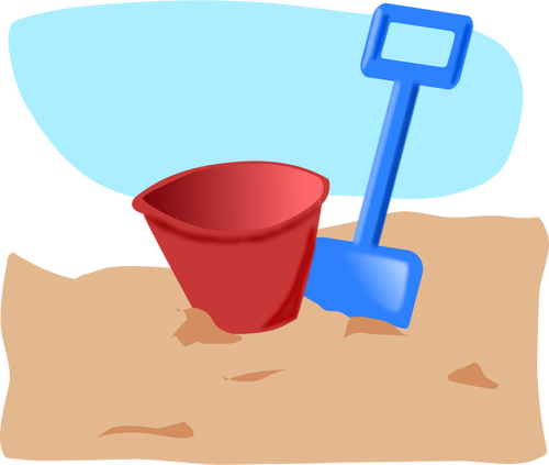 Of Children'S Spade And Bucket Clipart