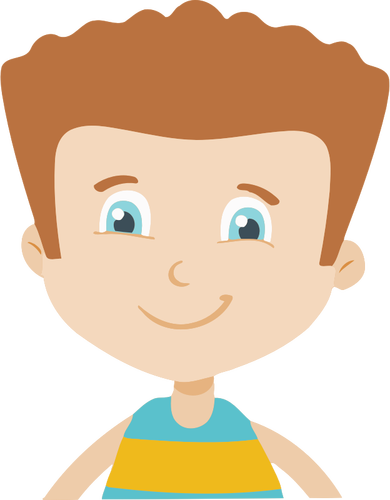 Child With Retro Hair Clipart