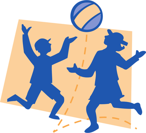 Children Playing With Ball Clipart