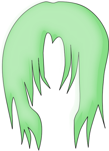 Of Green Hair For Child Figure Clipart