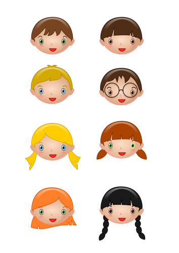 Collection Of Children'S Faces Clipart