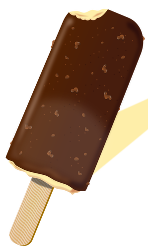 Photorealistic Of A Chocolate Ice-Cream On A Stick Clipart