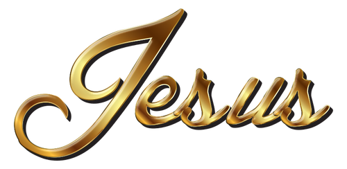 Jesus Golden Typography Clipart