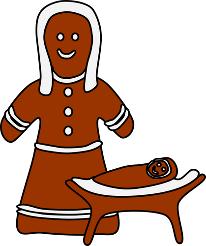 Gingerbread Jesus And Mary Clipart