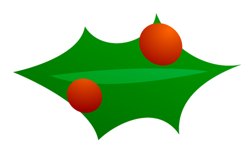 Christmas Leaf Decoration Clipart