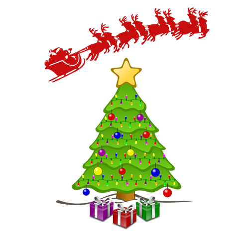 Christmas Tree Decorated Clipart