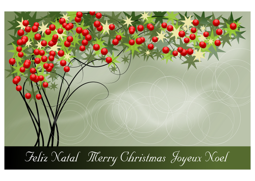 Of Merry Christmas Card In French Language Clipart