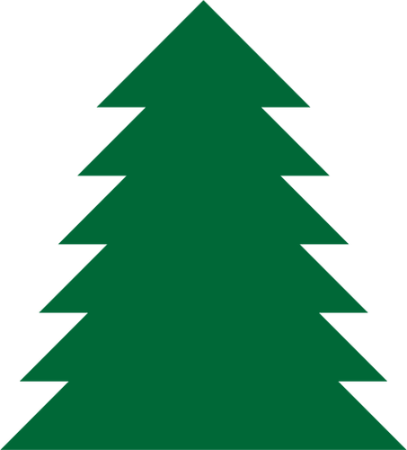 Of Festive Christmas Tree Outline Clipart