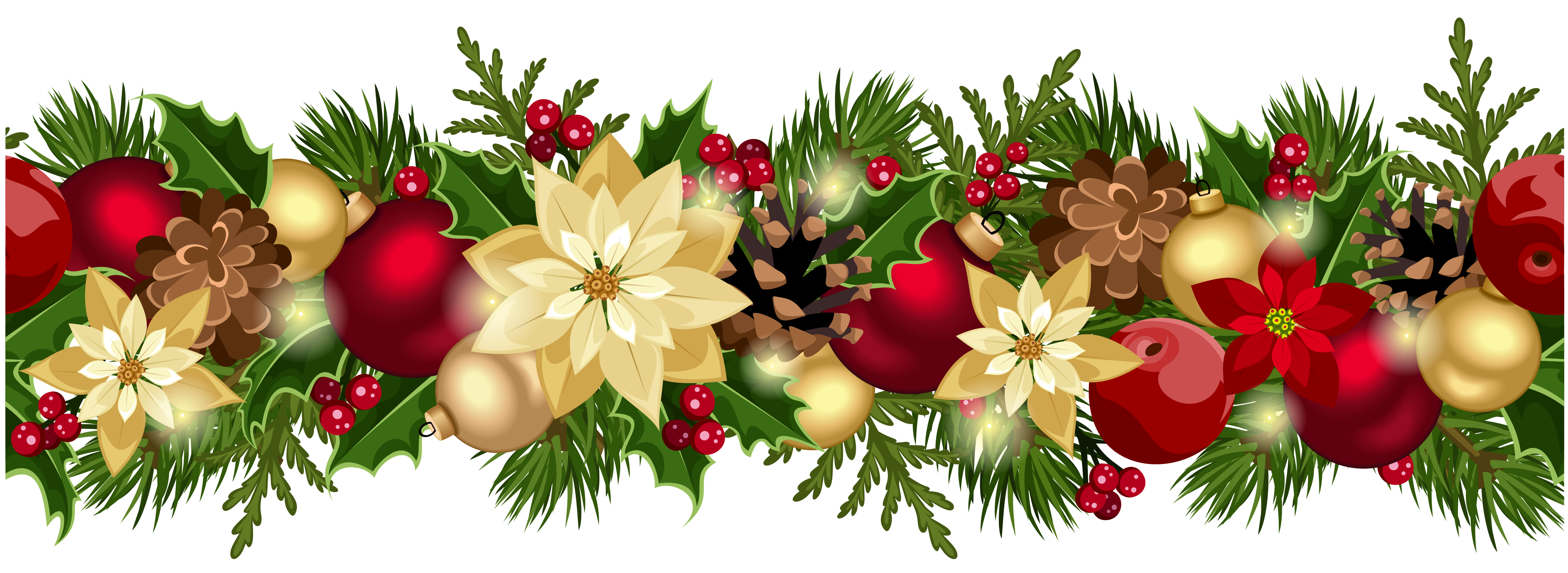 Decorative Picture Christmas Garland Free Download PNG HQ Clipart