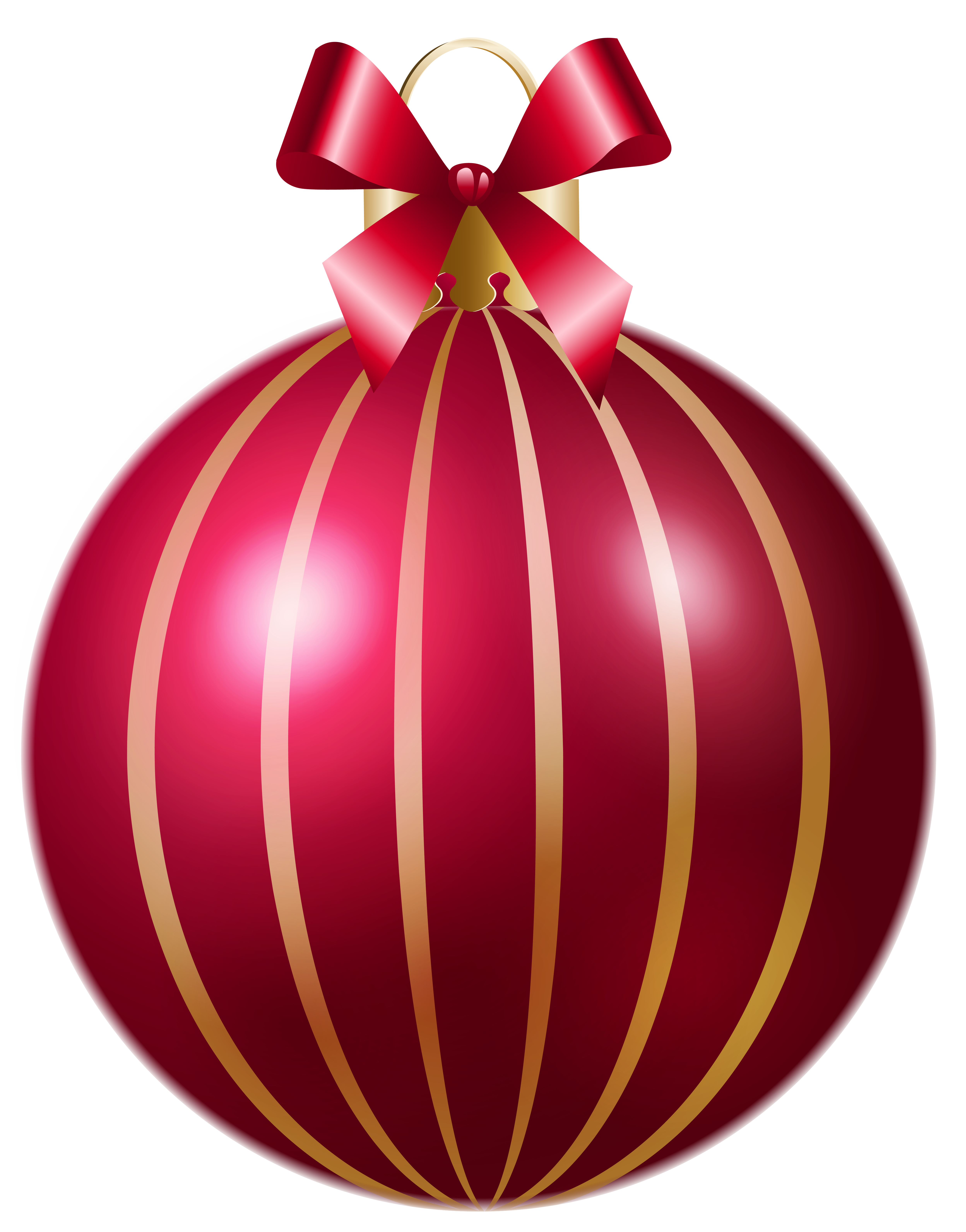 Striped Ball Ornament Christmas Red Free Photo PNG Clipart