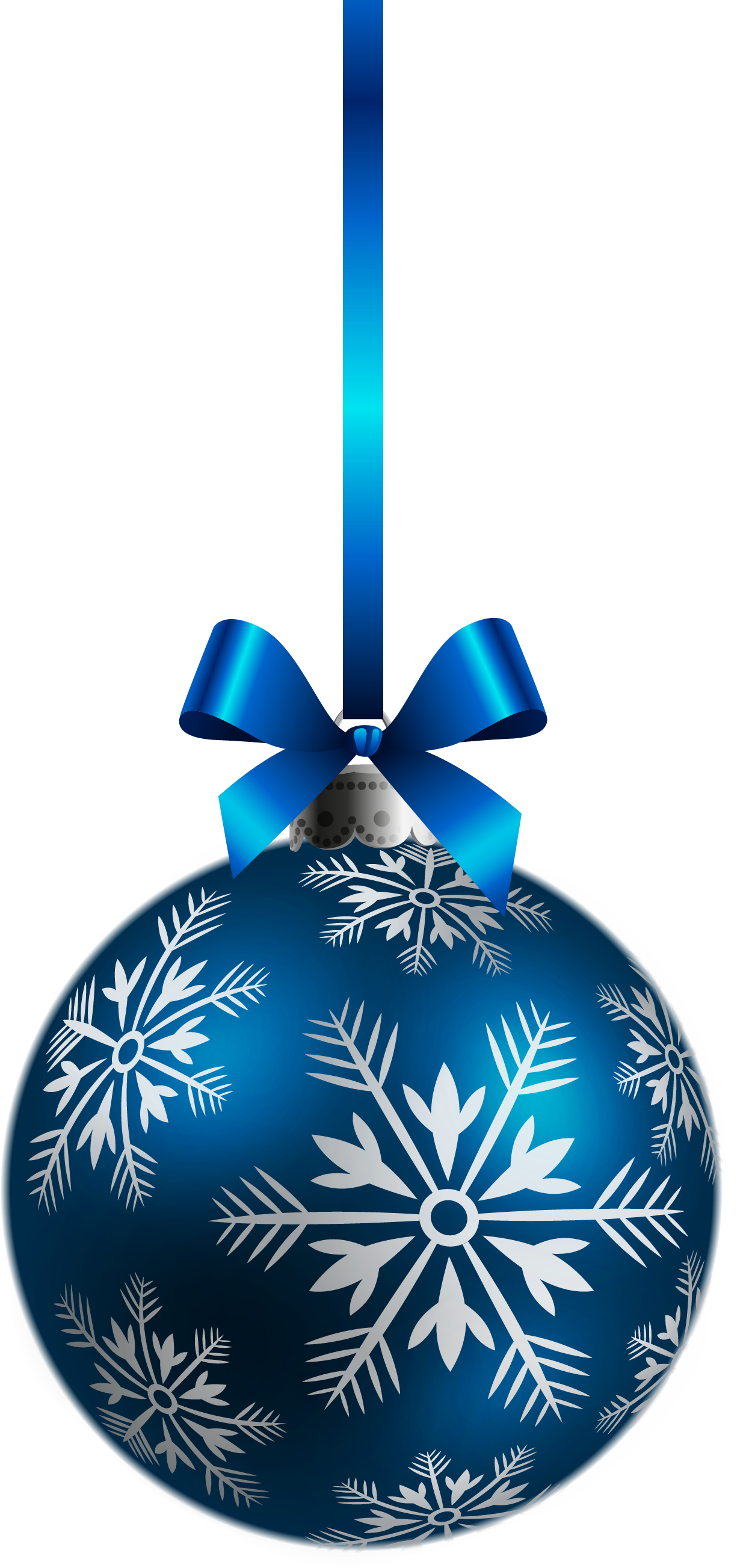 Blue Large Ball Ornament Transparent Decoration Christmas Clipart