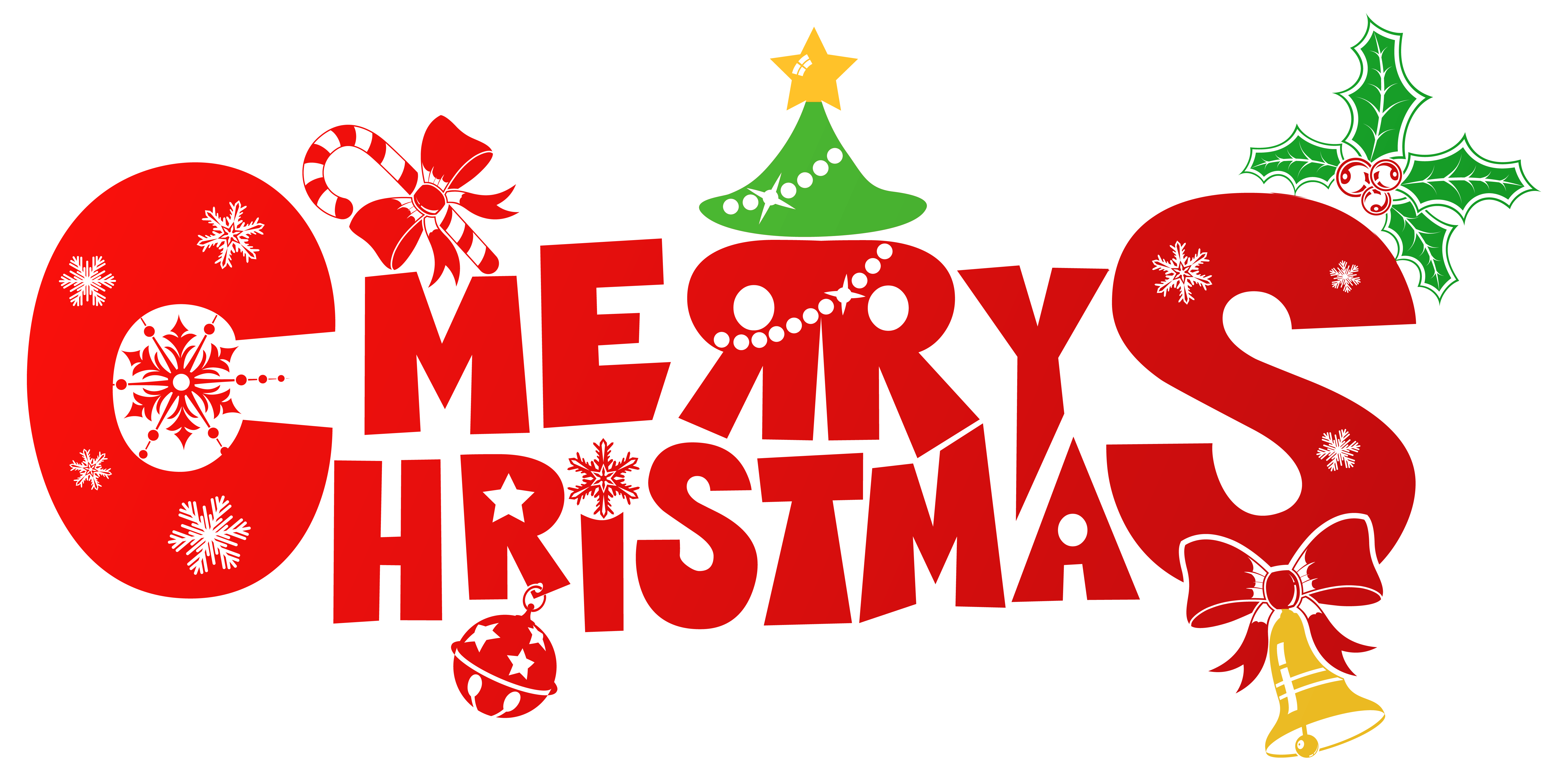 Merry Christmas Red Free Download PNG HQ Clipart