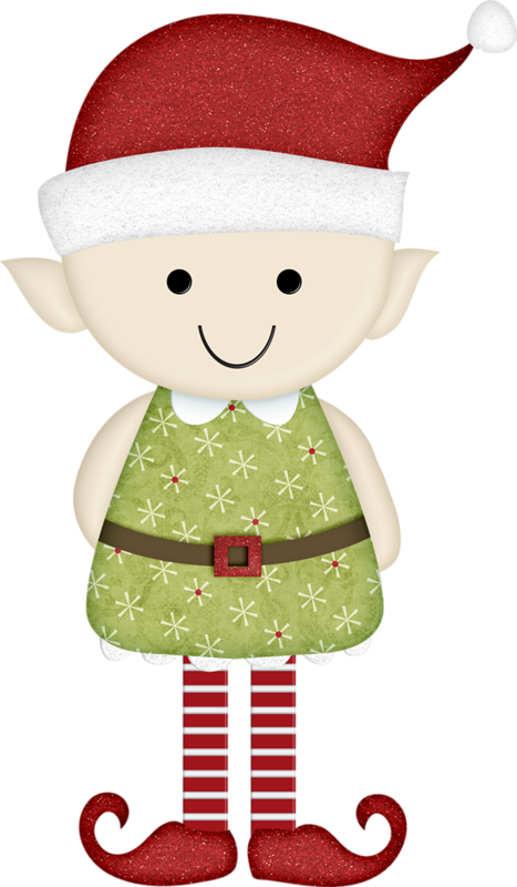 On Shelf Claus Elf Day Black Santa Clipart