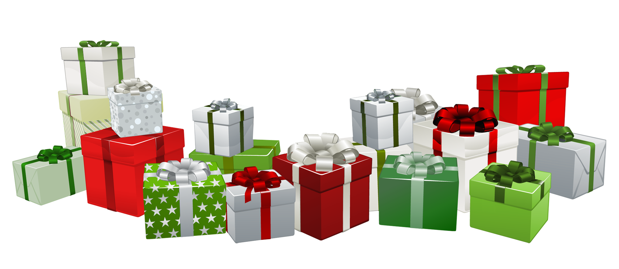 Gift Claus Transparent Presents Santa Christmas Clipart