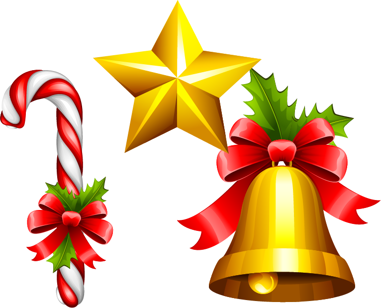 Star Bell Material Vector Jingle Christmas Bells Clipart