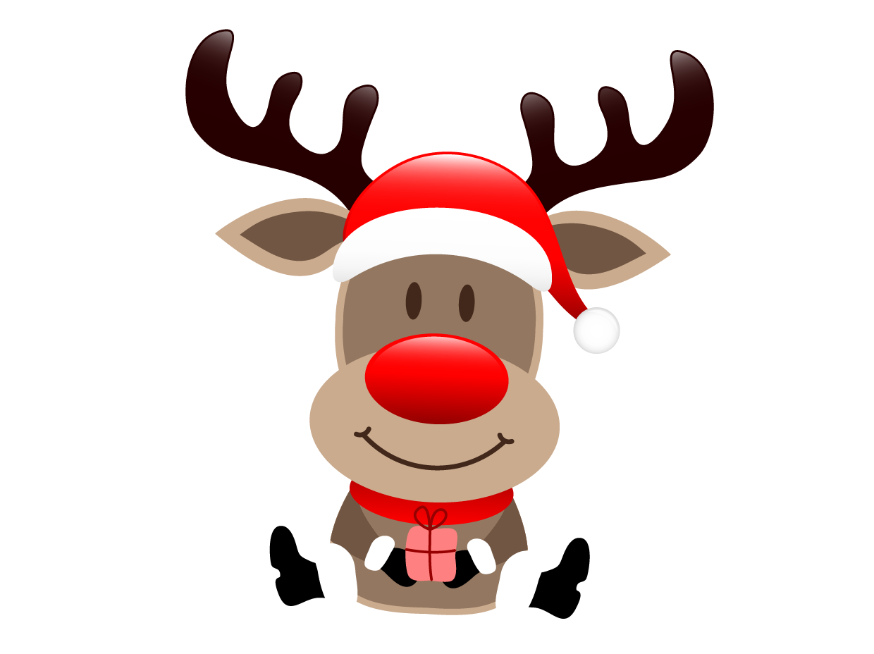 Download Rudolph Cartoon Reindeer Vector Santa Claus S Christmas Clipart Png Free Freepngclipart