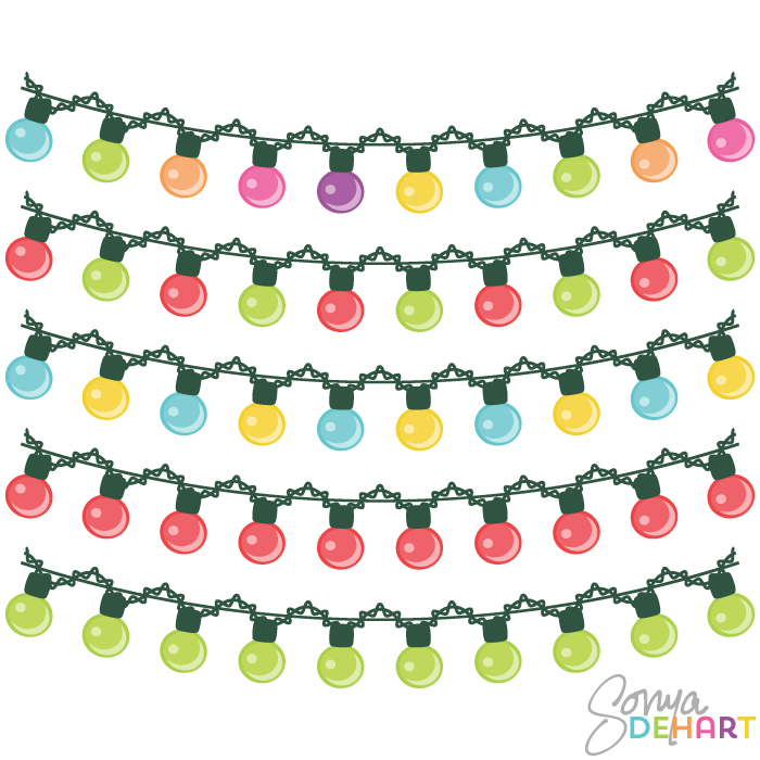 Vector Christmas Lights Png Image Clipart