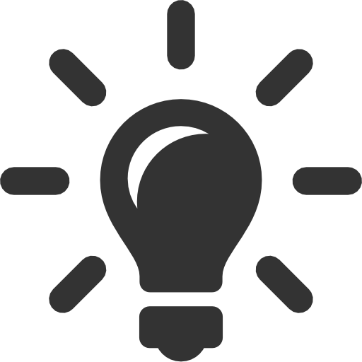 Icons Light Idea Computer Black Incandescent Bulb Clipart