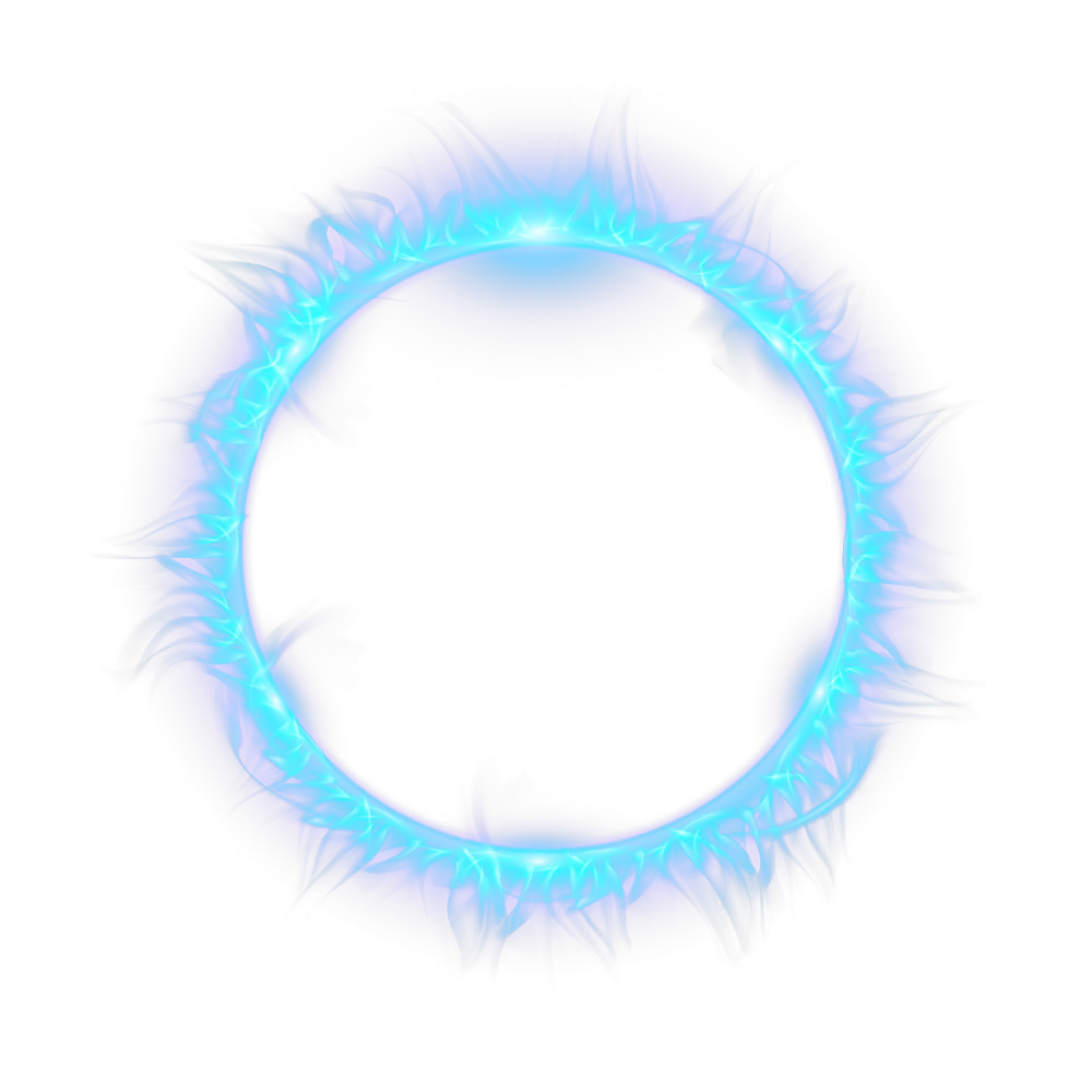 Blue Combustion Fire Light Flame Circle Clipart