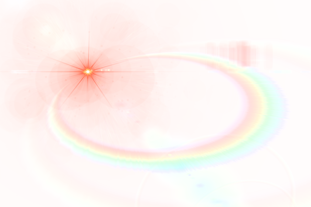 Rainbow Elements Star Pattern Effect Light Circle Clipart