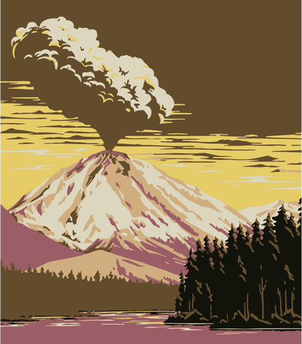 Volcano Eruption Clipart