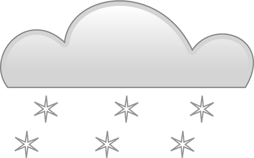 Pastel Colored Snowfall Sign Clipart