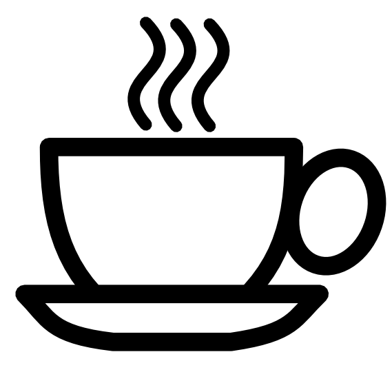 Coffee Cup Black White Images Download Png Clipart