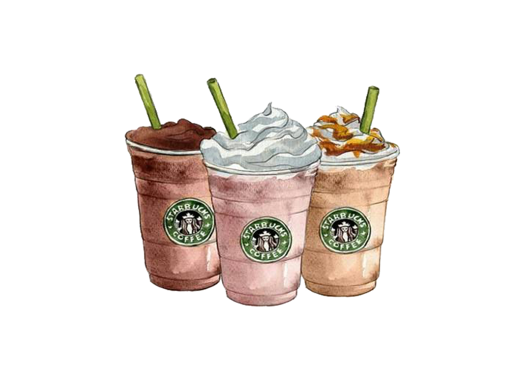 Coffee Frappuccino Ice Starbucks Drawing Cream Clipart
