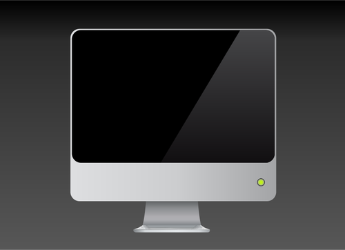 Lcd Screen On Grey Background Clipart