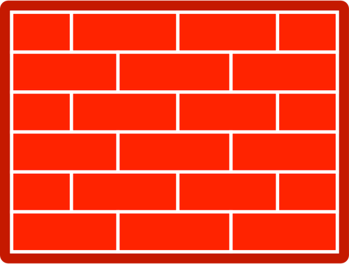 Red Of Firewall For Computer Networks Clipart