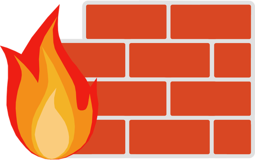 Color Of Firewall For Computer Networks Clipart