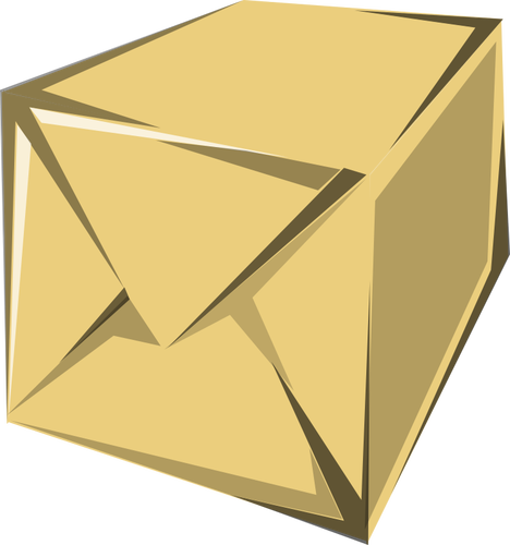 Image Of Envelope Style Cardboard Box Clipart
