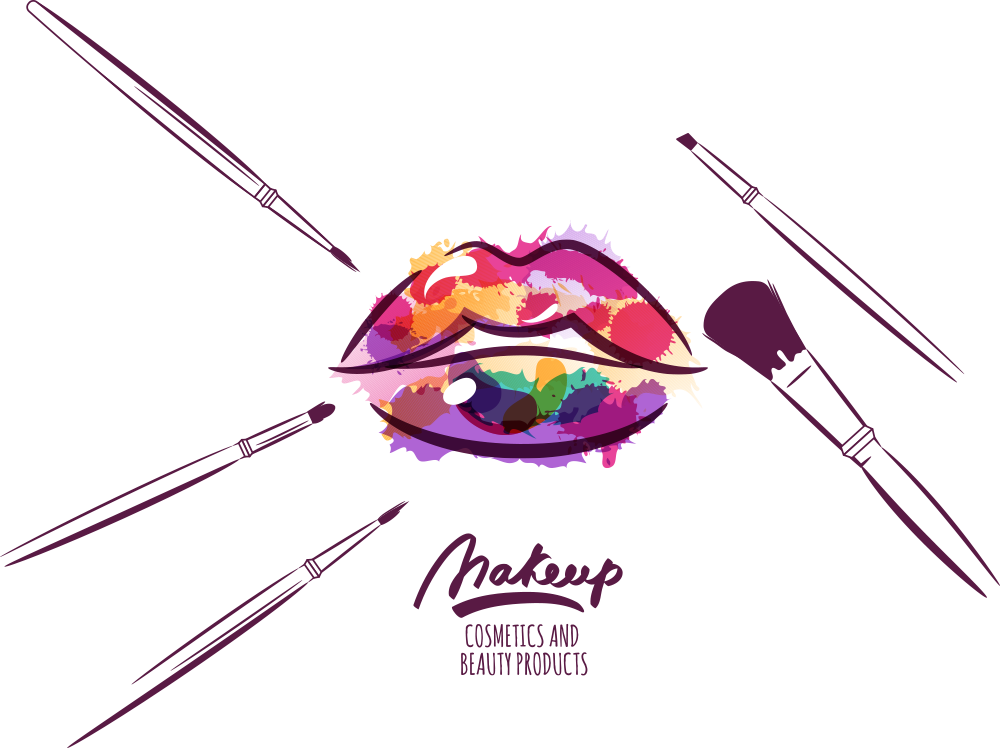 Download And Artist Makeup Illustration Lips Vector Cosmetics Clipart