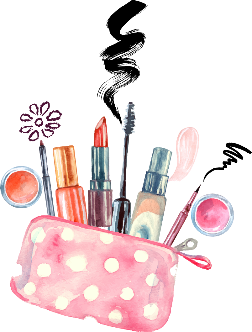 Artist Makeup Watercolor Vector Cosmetics Make-Up Painting Clipart