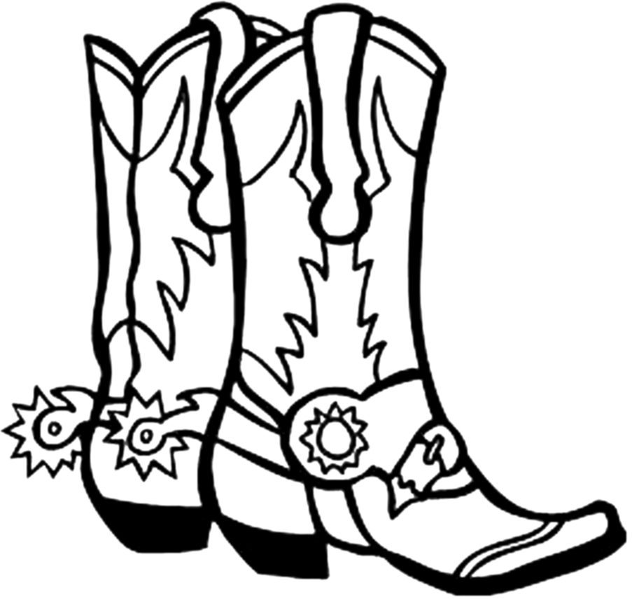 Cowboy Boots Black And White Free Download Png Clipart