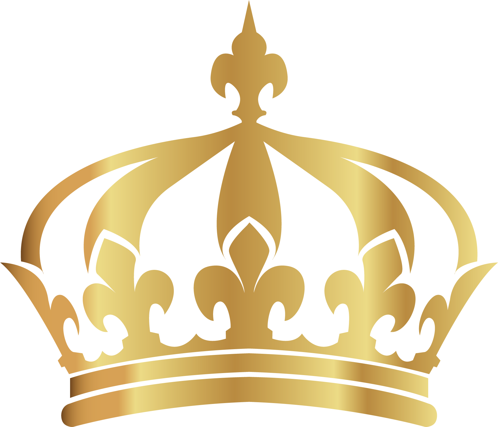 Download Vector Crown Gold HandPainted PNG File HD