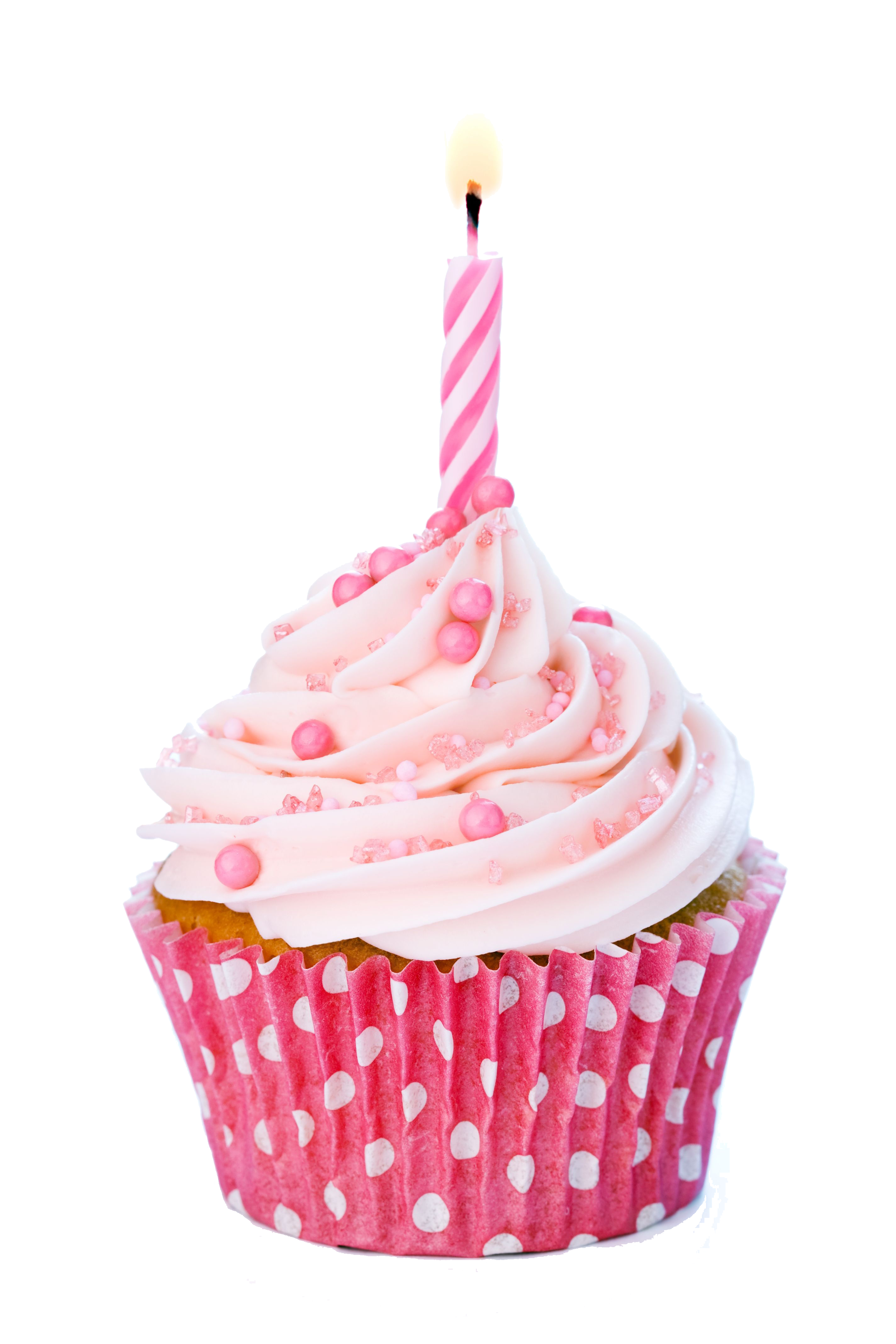 Vector Icing Cupcake Birthday Cake Candle Clipart