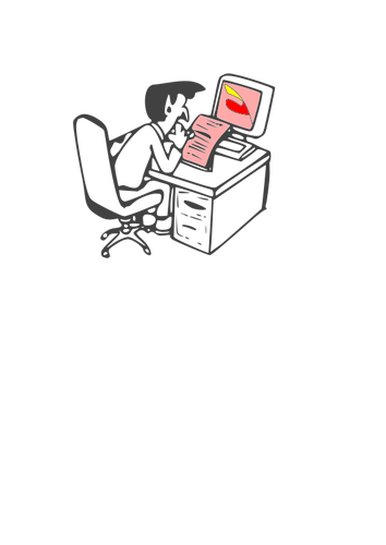 Man In Office Clipart