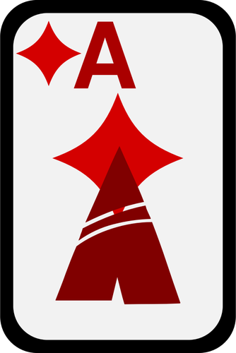 Ace Of Diamonds Funky Playing Card Clipart