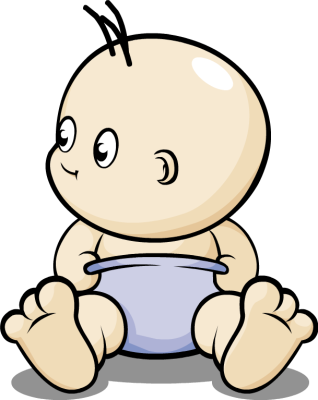 Baby In Diaper Free Download Clipart