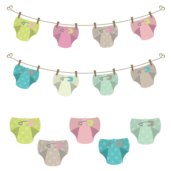 Baby Diaper Clothes Line Image Png Clipart