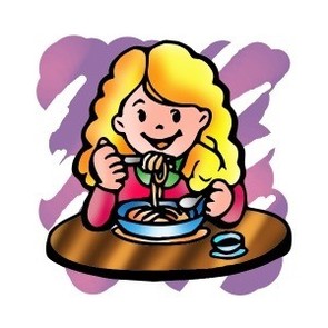 Child Eating Dinner Hd Photo Clipart
