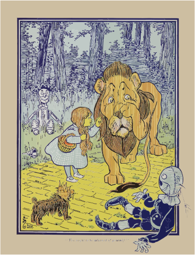 Cowardly Lion Wizard Of Oz Poster Clipart