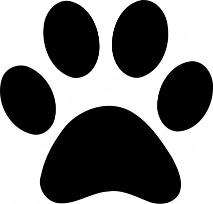 Dog Bone Paw Print Vector In Open Clipart
