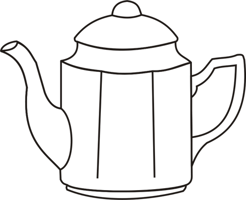 Contour Image Of A Coffee Maker Clipart