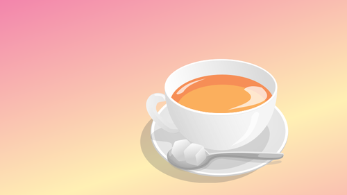 Photorealistic Of Tea Serving On Orange Background Clipart