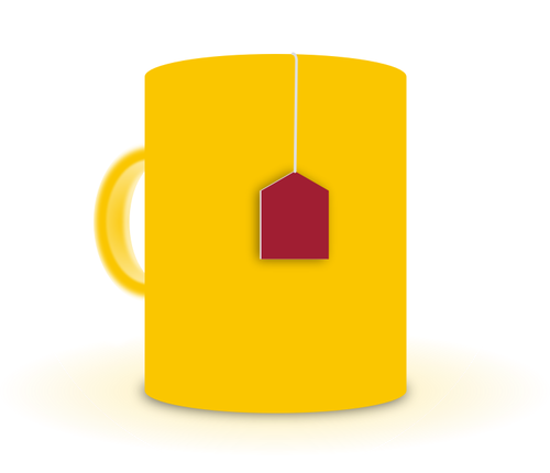 Of Orange Mug Of Tea Clipart