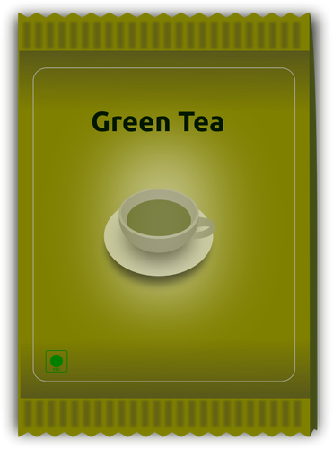 Green Tea Sachet Clipart